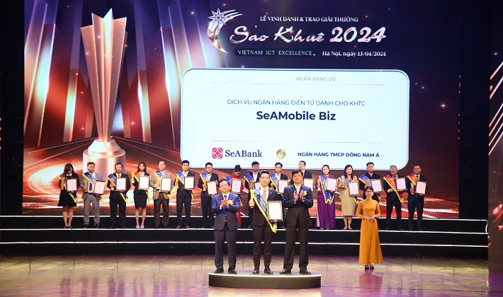 Ứng dụng ngân hàng số cho doanh nghiệp – SeAMobile Biz của SeABank được vinh danh tại giải thưởng Sao Khuê