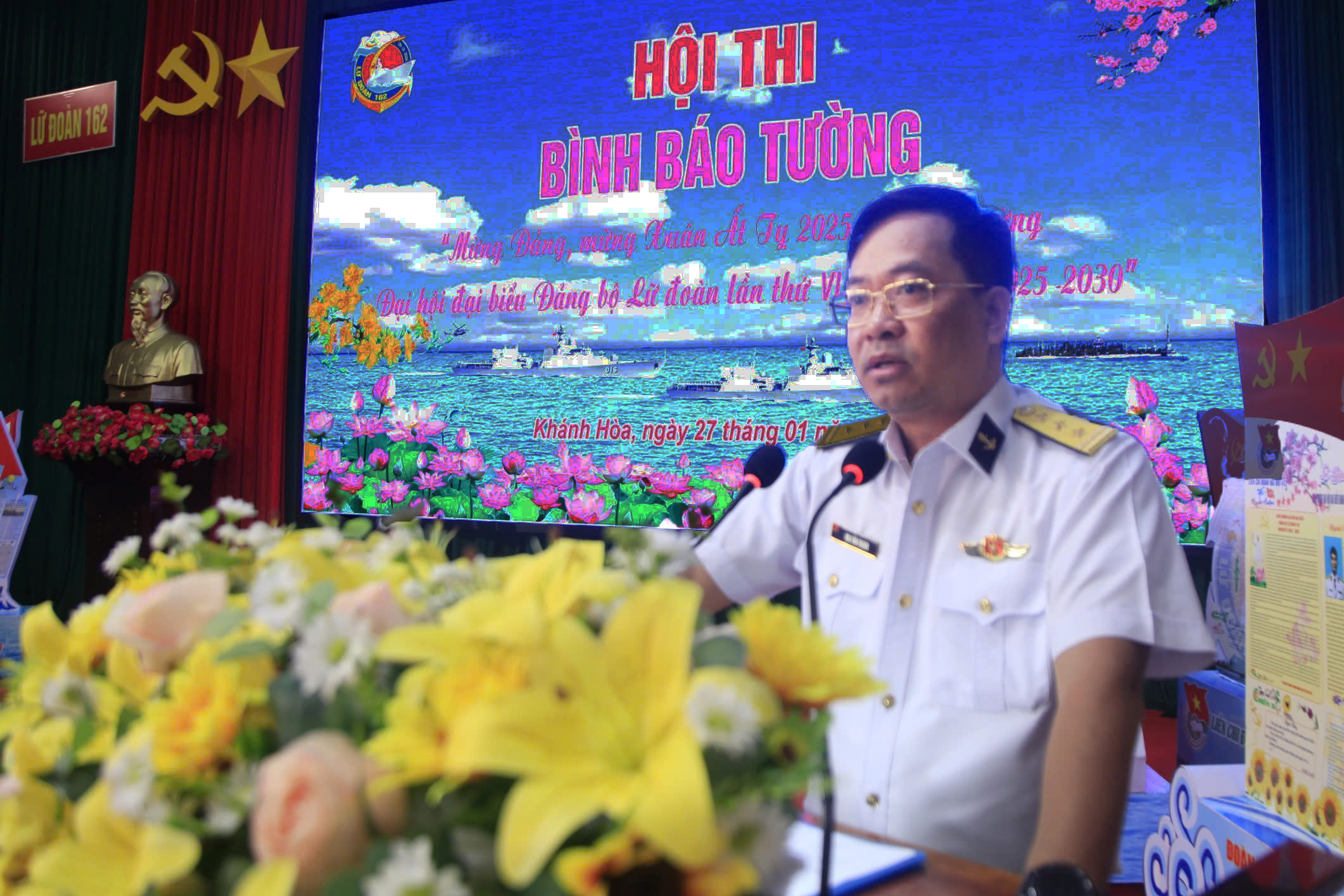 Lữ đoàn 162, Vùng 4 Hải quân: Hội thi phòng đón xuân, bình báo tường và câu đối tết xuân Ất Tỵ 2025.