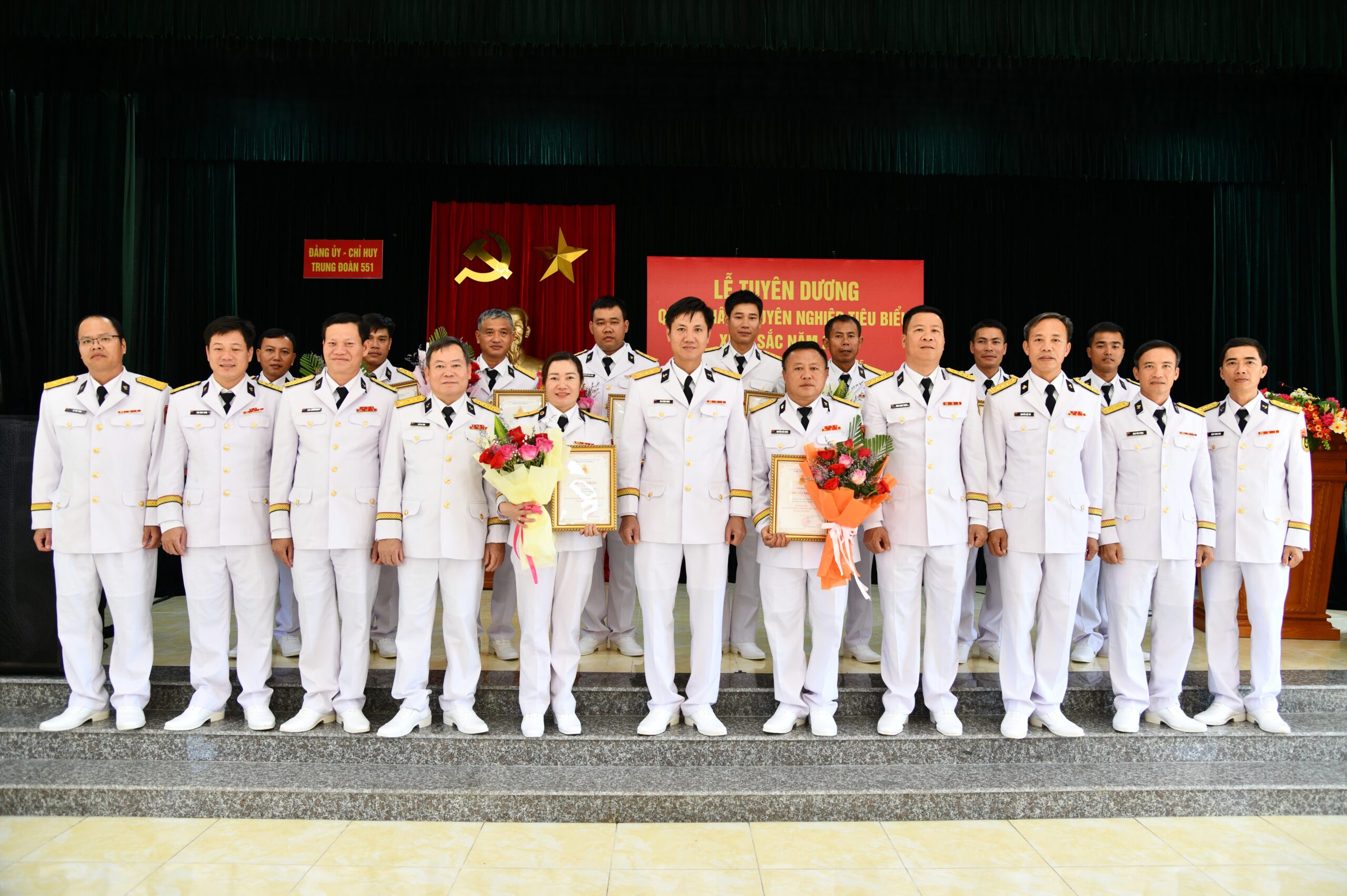 Trung đoàn 551 tuyên dương 10 quân nhân chuyên nghiệp tiêu biểu, xuất sắc